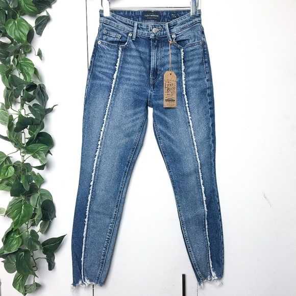 LUCKY BRAND High Rise Bridgette Skinny Jeans NWT | Size 00 / 24 - Picture 3 of 9